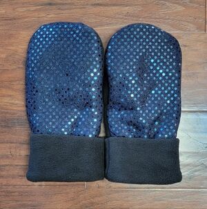Navy Sparkle Women's Winter Fleece Mittens